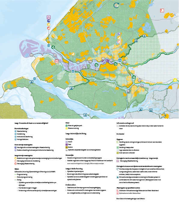Kaart voorkeursstrategie Rijnmond-Drechtsteden